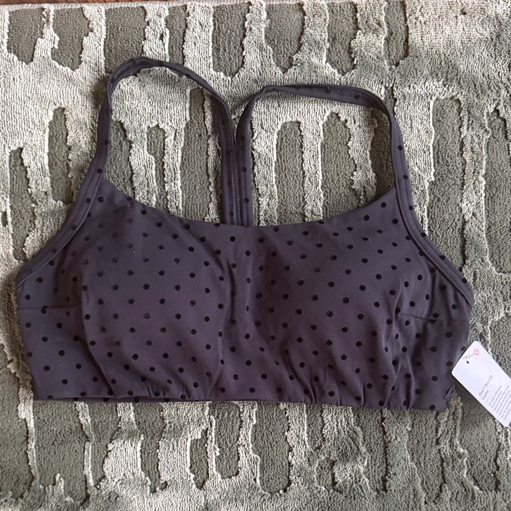 Lululemon Flow Y Bra Light Support, C/D Cup Evolve polka dot Flocked